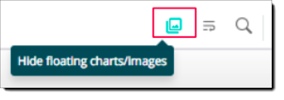 Hide floating charts/images button