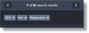 Document viewer showing applied tags in alphabetical order
